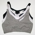 thumbnail image 2 of Fruit of the Loom Women's 3-Pack Shirred Front Racerback Sports Bra, 2 of 2