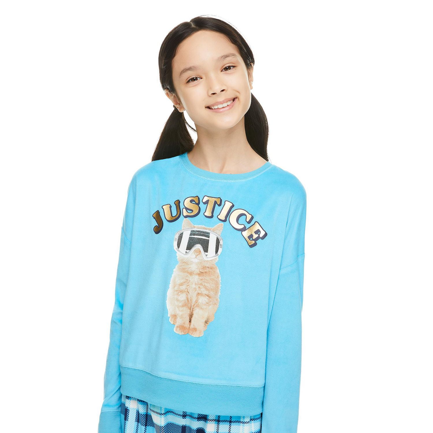 Justice Girls' Velour Fleece Pajamas 2-Piece Set