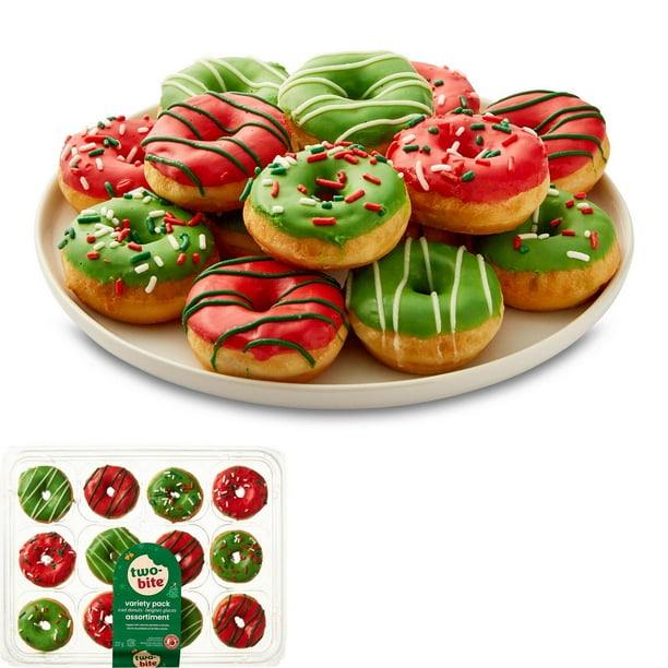 Two-Bite Variety Pack Iced Donuts, 12 donuts, 227 g total - Walmart.ca