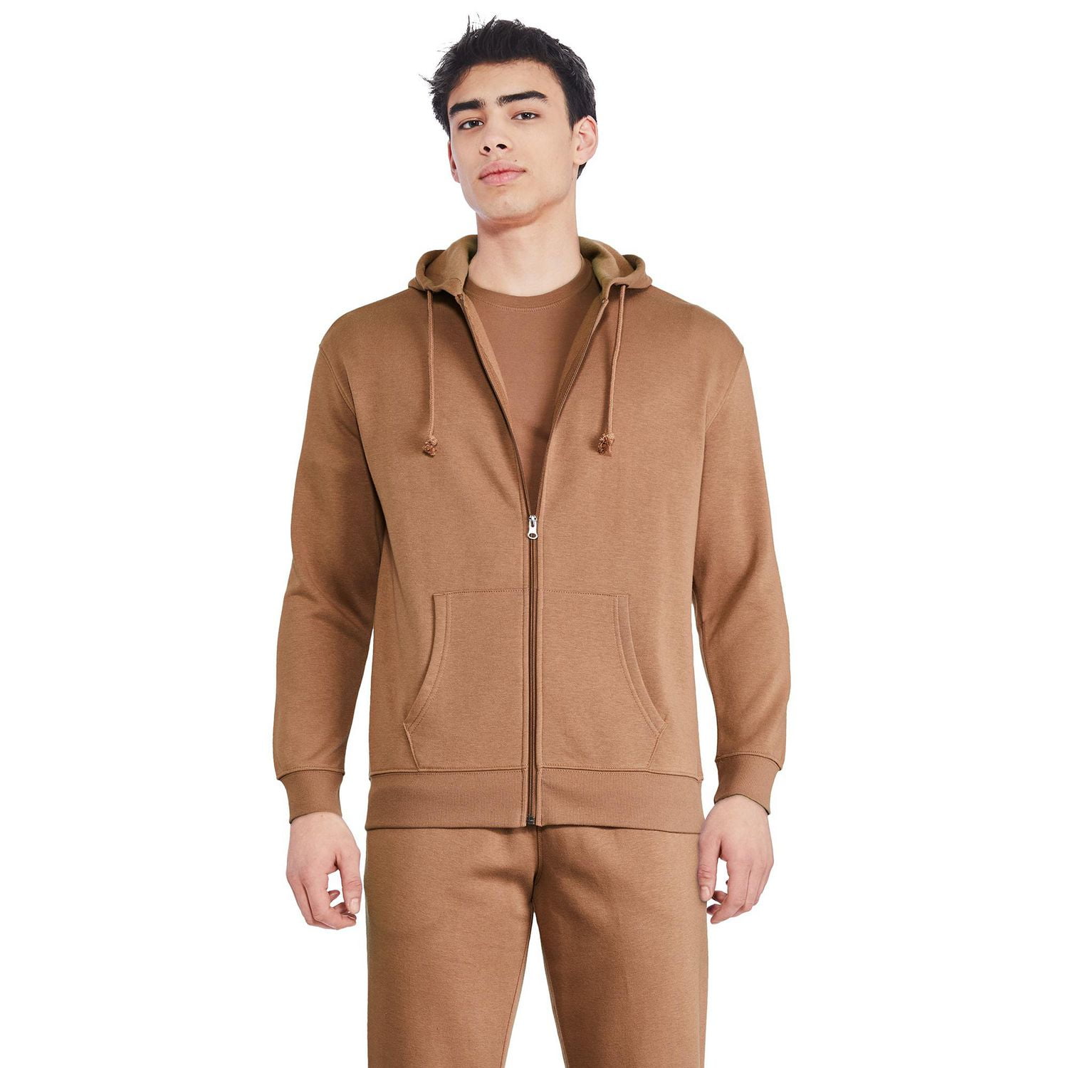 Haut à capuchon zippé sur la longueur George pour hommes Tailles P-2XL