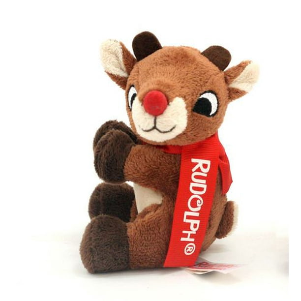 Rudolf le petit rêne au nez rouge et Clarice - figurines à attacher de 4 po