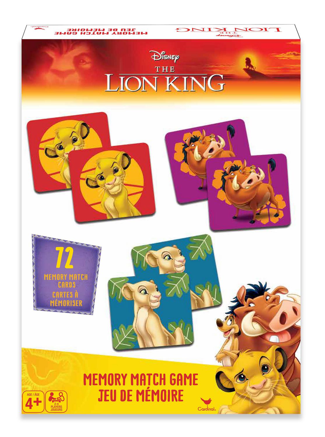 Disney The Lion King Memory Match Card Game 36 Cards NEW by Cardinal Games 