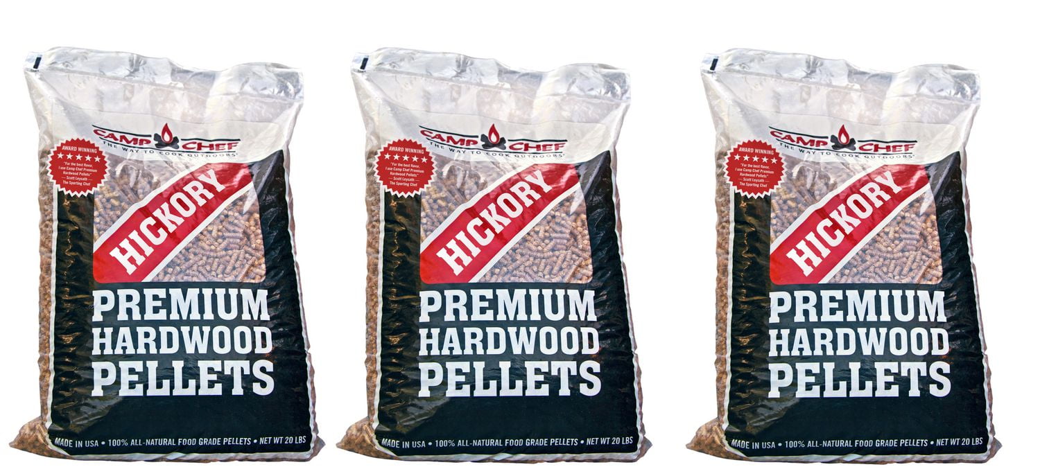 Camp Chef 3 Bags of Hickory Premium Hardwood Pellets (20lbs/each bag