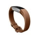 Grande bande d'accessoire Alta HR de Fitbit en cuir brun – image 3 sur 4