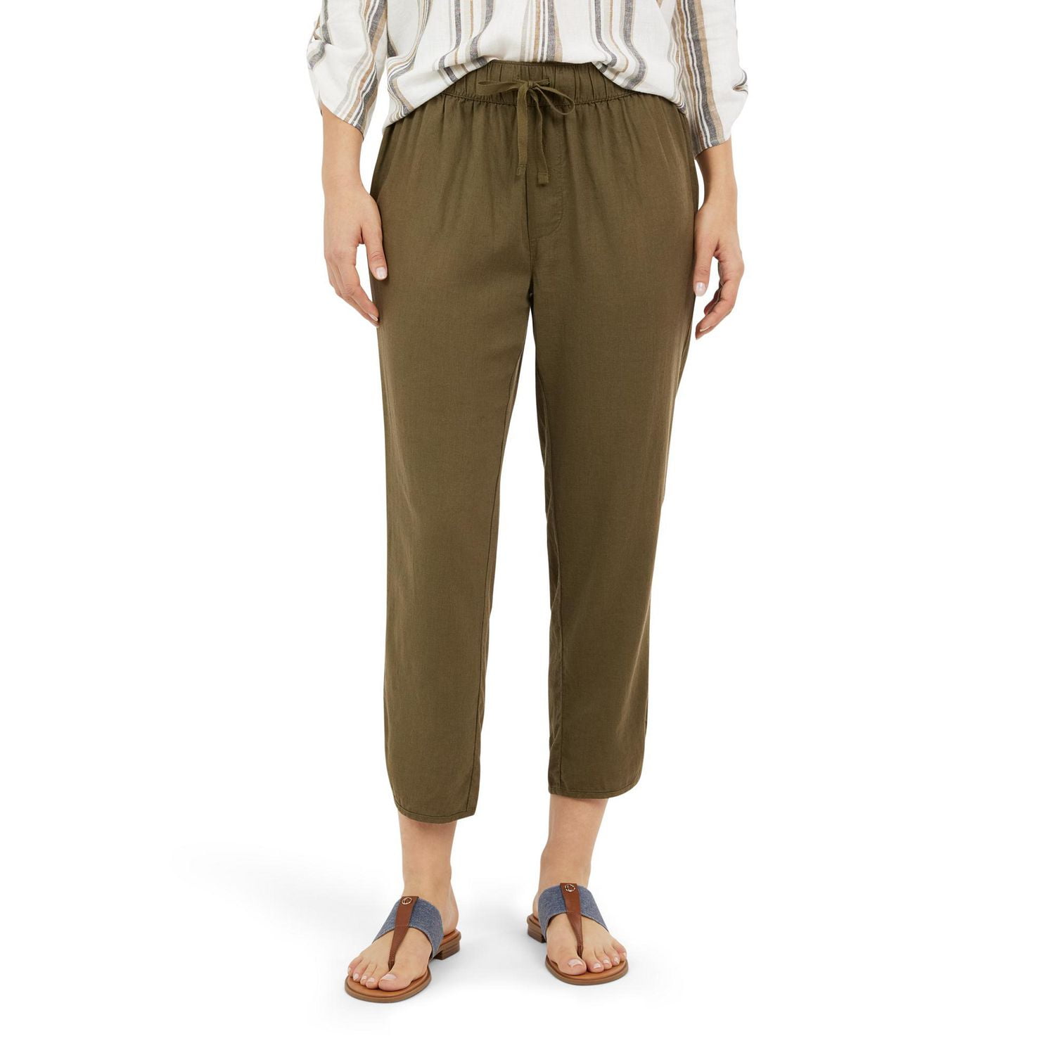 CHAPS-PULL ON LINEN CROP