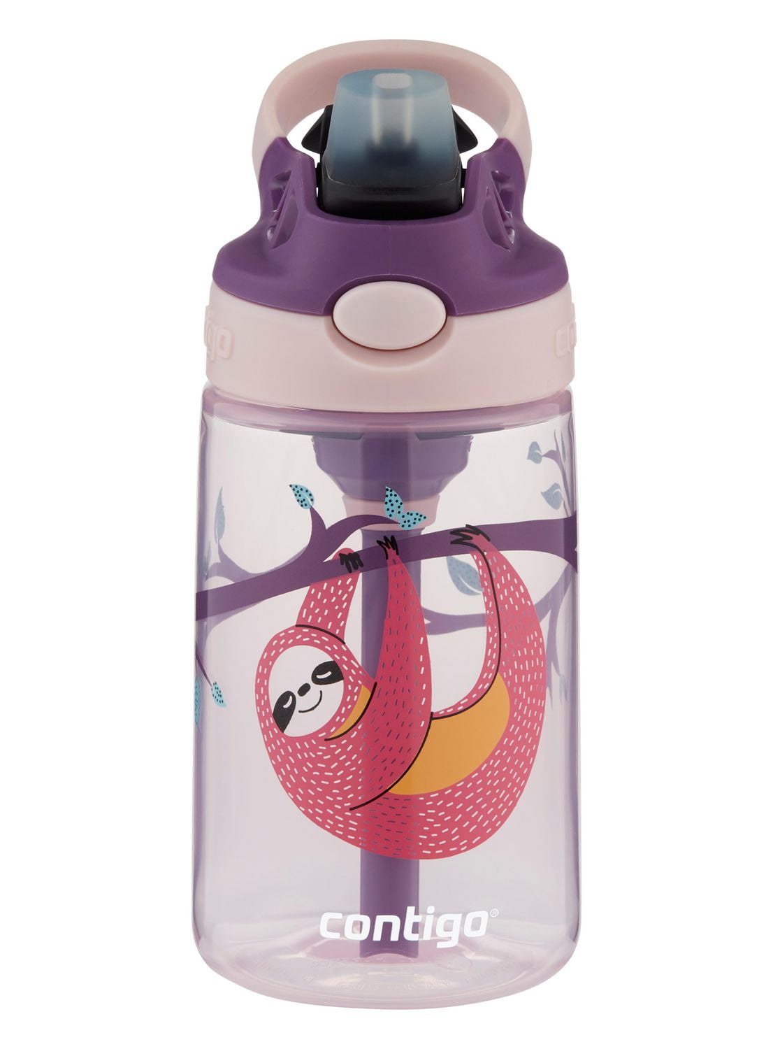 environ 396.89 g paresseux Autospout bouteille d/'eau facile à nettoyer couvercle avec paille Contigo enfants 14 oz