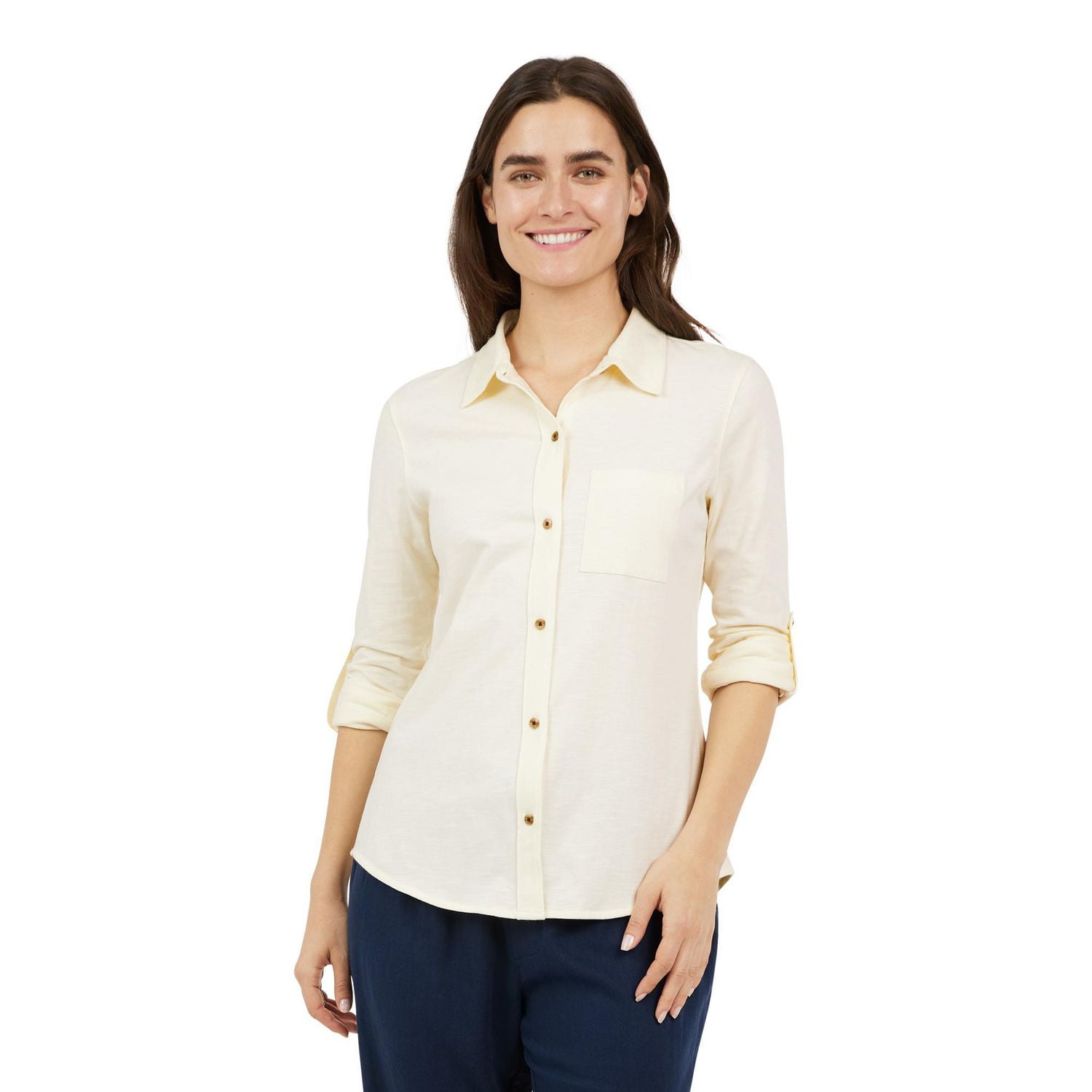 CHAPS-LONG SLEEVE KNIT SHIRT