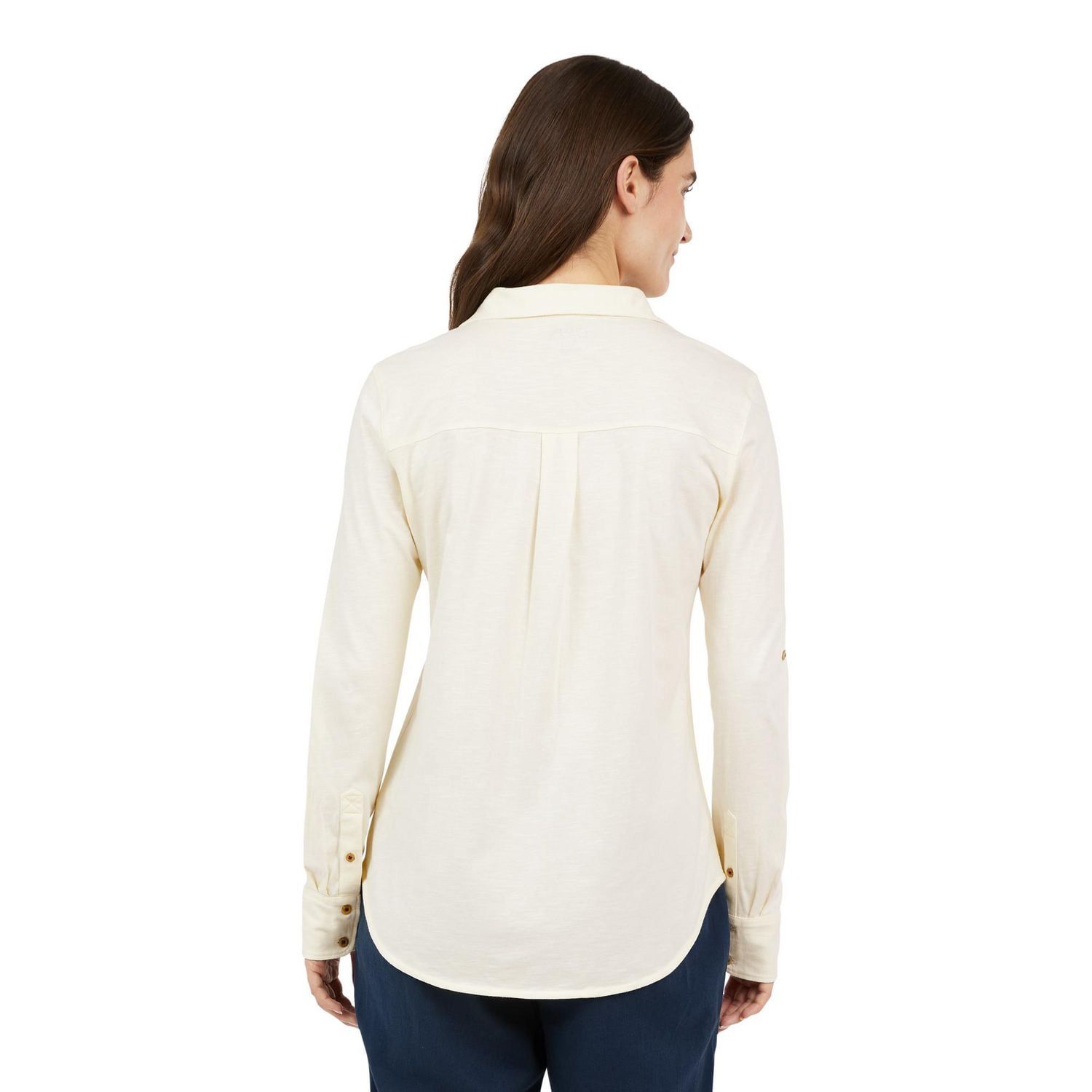 CHAPS-LONG SLEEVE KNIT SHIRT-
