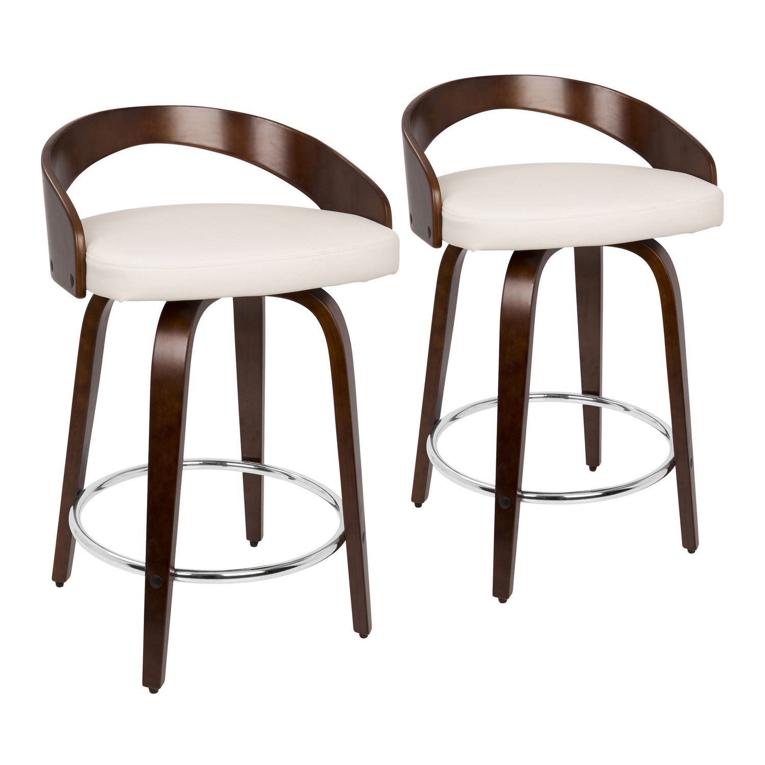 Grotto MidCentury Modern Counter Stool by LumiSource Walmart Canada