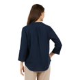 thumbnail image 2 of CHAPS-SPLIT NECK TOP, 2 of 2