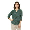 thumbnail image 1 of CHAPS-SPLIT NECK TOP, 1 of 2