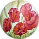 Art mural floral en métal Design Art Coquelicots dans le blé ultra brillant en cercle – image 1 sur 1