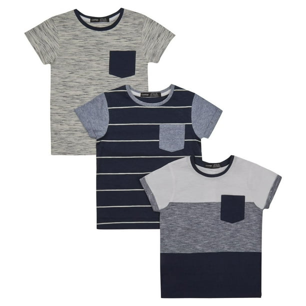 Paq. de 3 t-shirts variés George British Design pour garçons