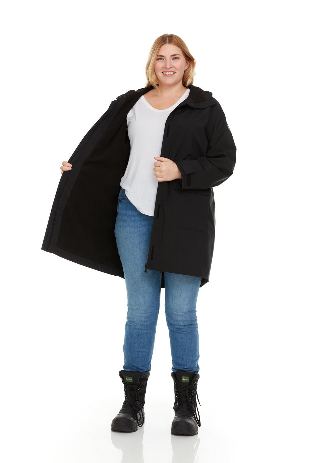 Veste imperméable à capuchon plus pour femmes Swiss Tech