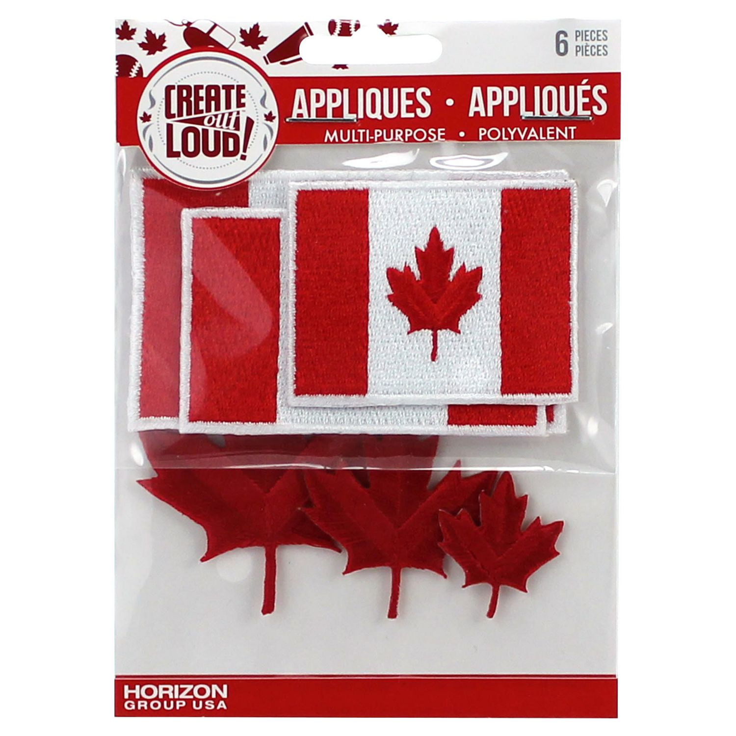 Create Out Loud Ironon Canada Variety Pack Appliqués Walmart Canada