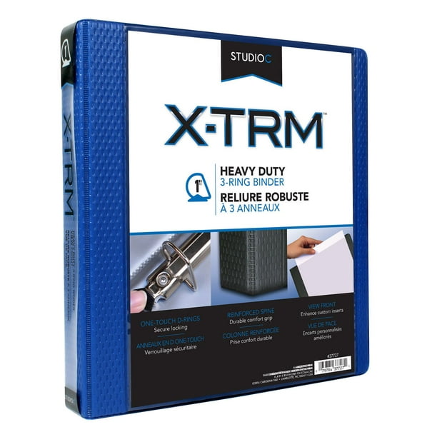 Classeur bleu marine robuste en vinyle 1 po XTRM de Studio C