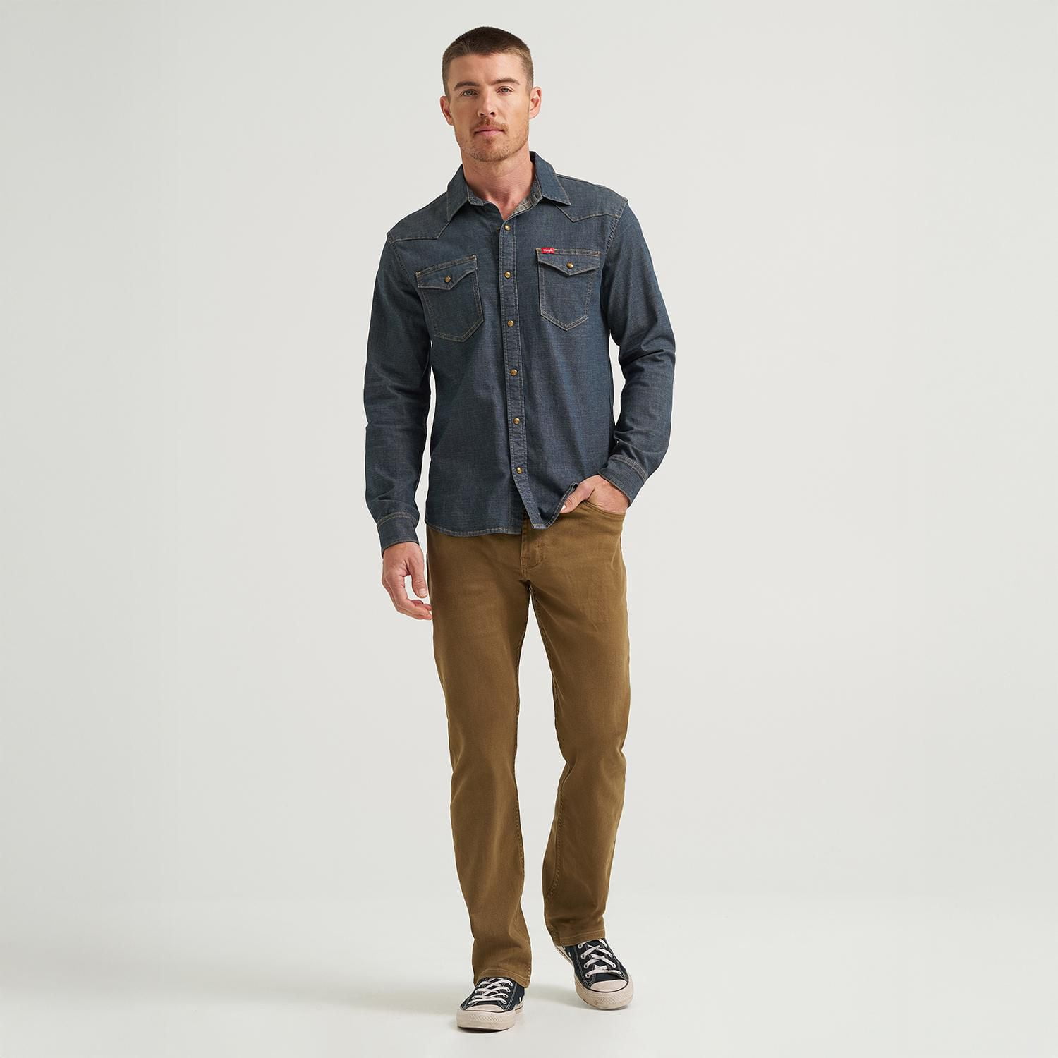 Wrangler Chemise en denim volume