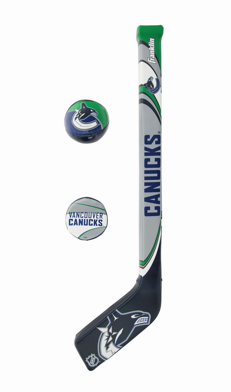 VANCOUVER CANUCKS MINI MASK PUCK & WOOD HOCKEY STICK 5.5 TALL NEW NHL  LICENSED