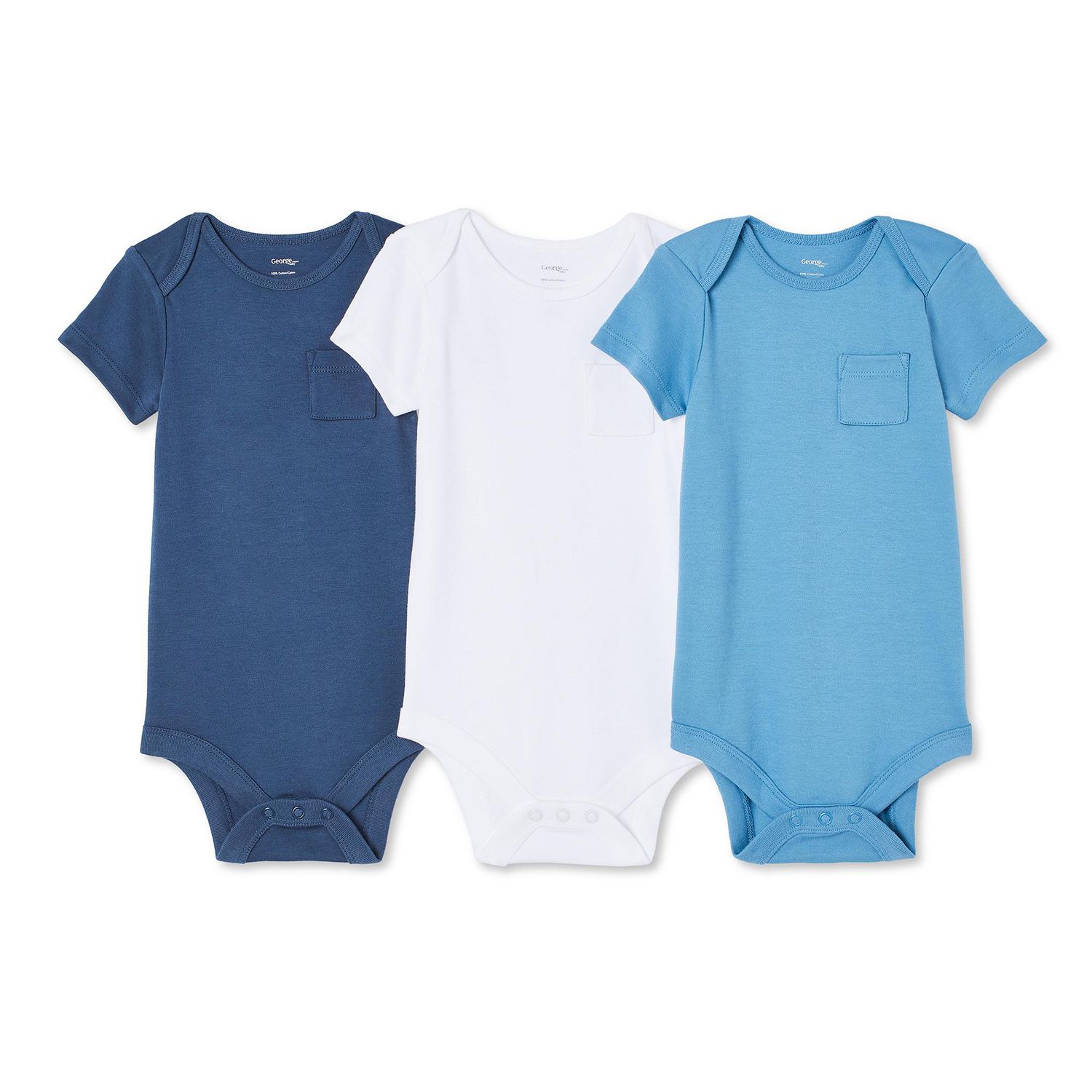 Lot de 3 bodys George pour bébé garçon en 100 % coton