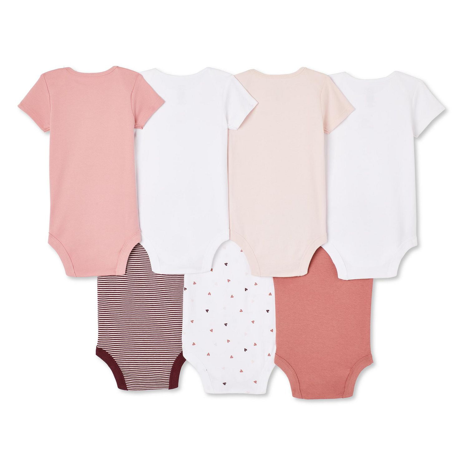 George Baby Girls' Bodysuit 7-Pack, Sizes NB-12 months
