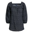 thumbnail image 3 of CHAPS-SQUARE NECK PEASANT TOP, 3 of 3
