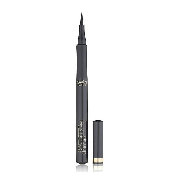 L'Oreal Paris Liquid Eyeliner| Ultra-Precise, Smudge-Proof Lines, Waterproof|Infallible Super Slim, Black, 0.4mm