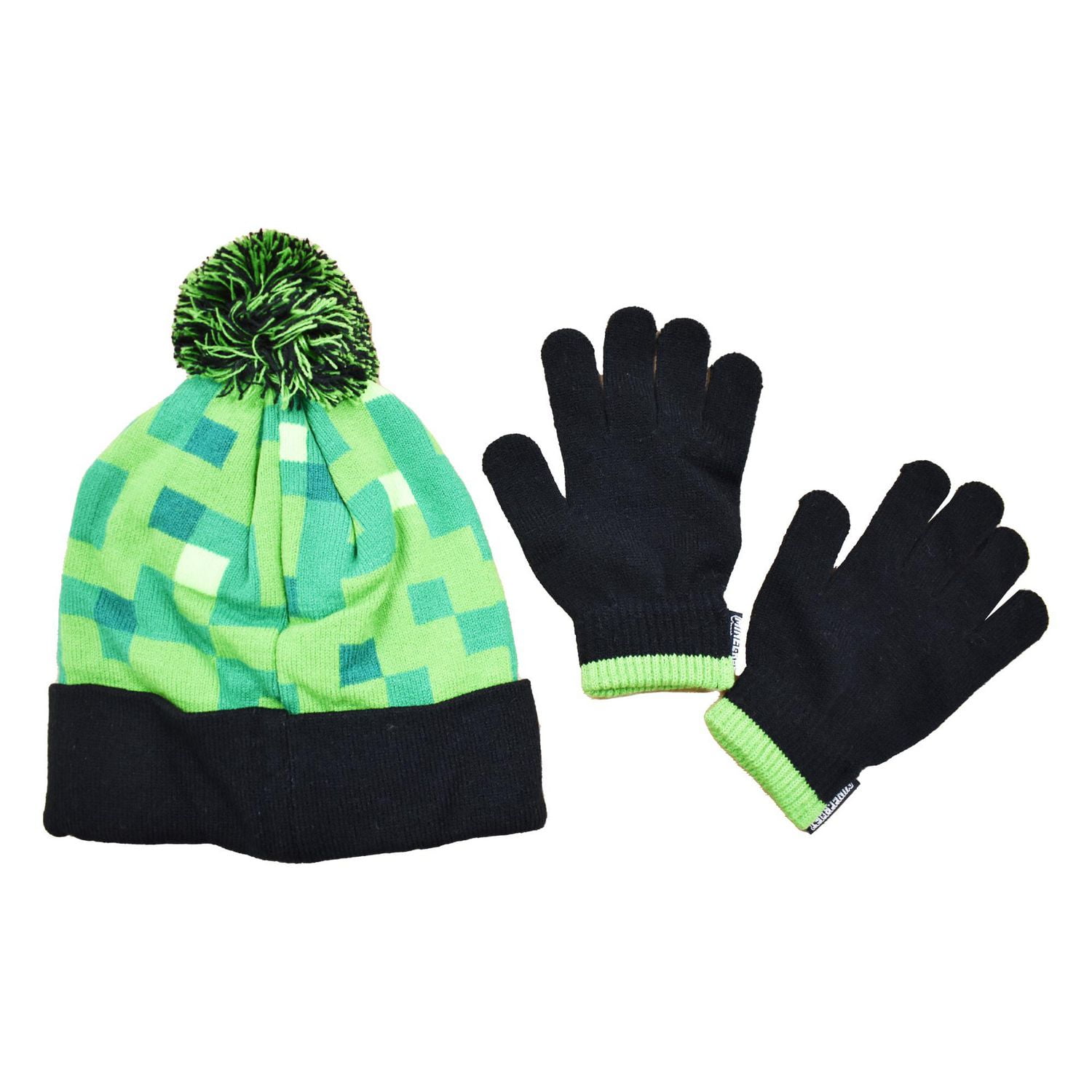 Boys Minecraft 2 Piece Creeper Winter Set
