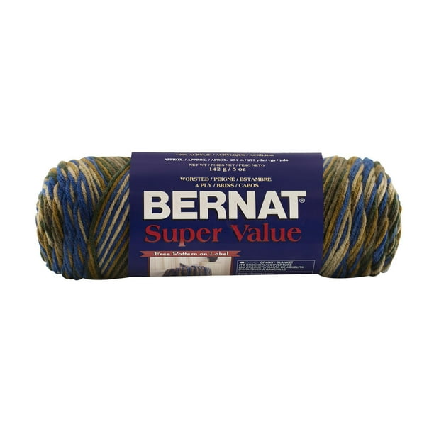 Bernat Super Value Variegates Yarn (142 G / 5 oz)