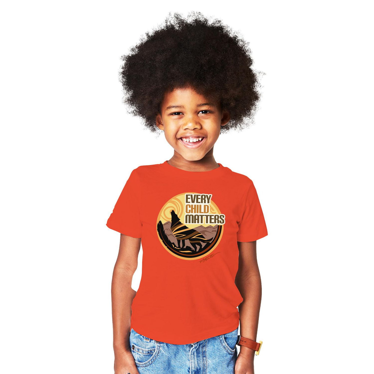 Indigenous Proud Kids Every Child Matters Tee - English, Sizes: XS-XL