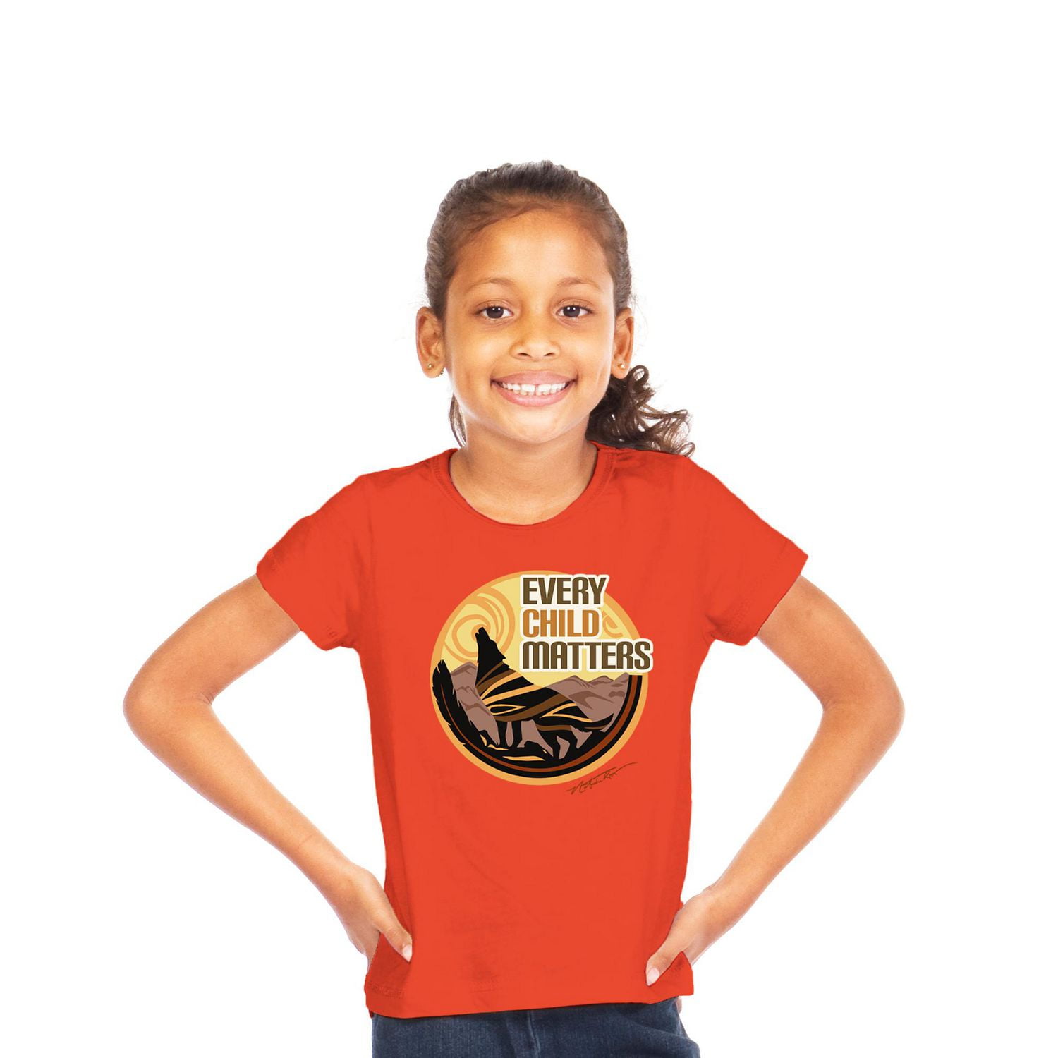 T-shirt pour enfants fiers autochtones Chaque enfant compte - Anglais Tailles: TP-TG