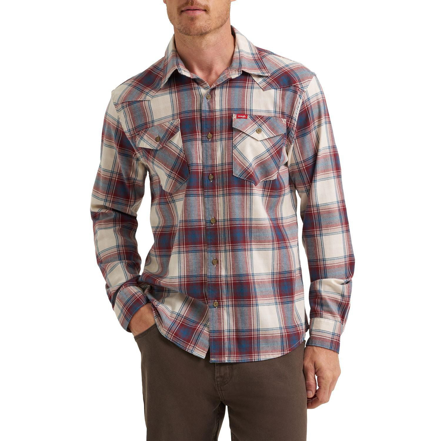 Wrangler Plaid en sergé brisé de volume