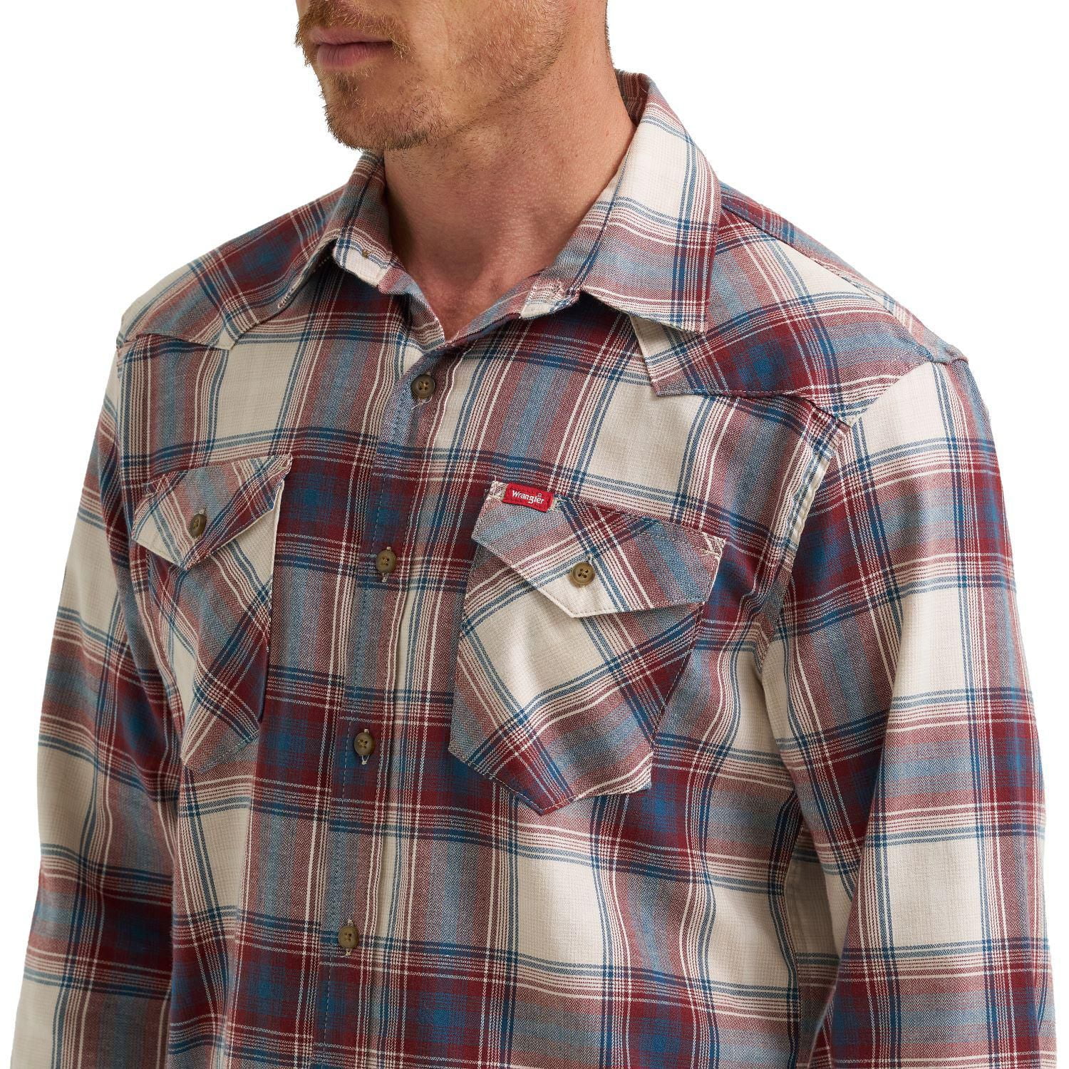 Wrangler Plaid en sergé brisé de volume