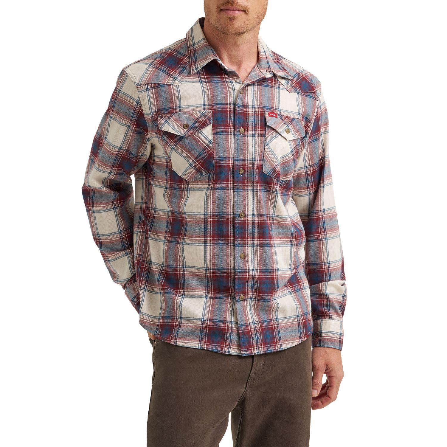 Wrangler Plaid en sergé brisé de volume