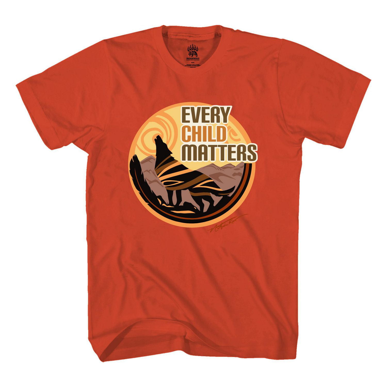 Indigenous Proud Kids Every Child Matters Tee - English, Sizes: XS-XL