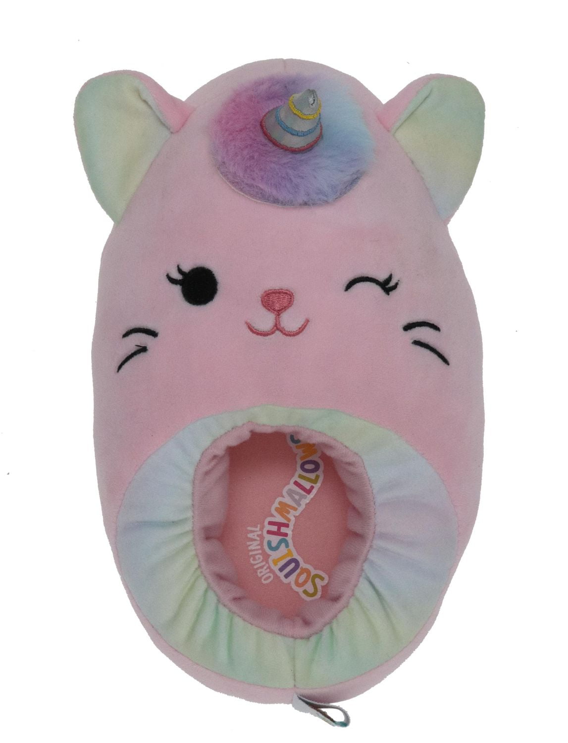 Girls Sabrina caticorn Squishmallows plush slippers., Available in Sizes: (11/12), (13/1), (2/3)