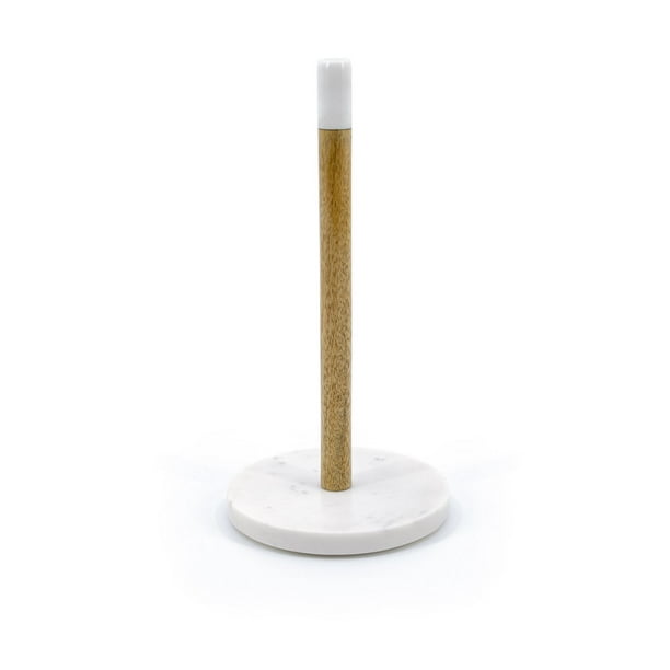 Farberware Paper Towel Holder White Marble Wood, White Marble Wood