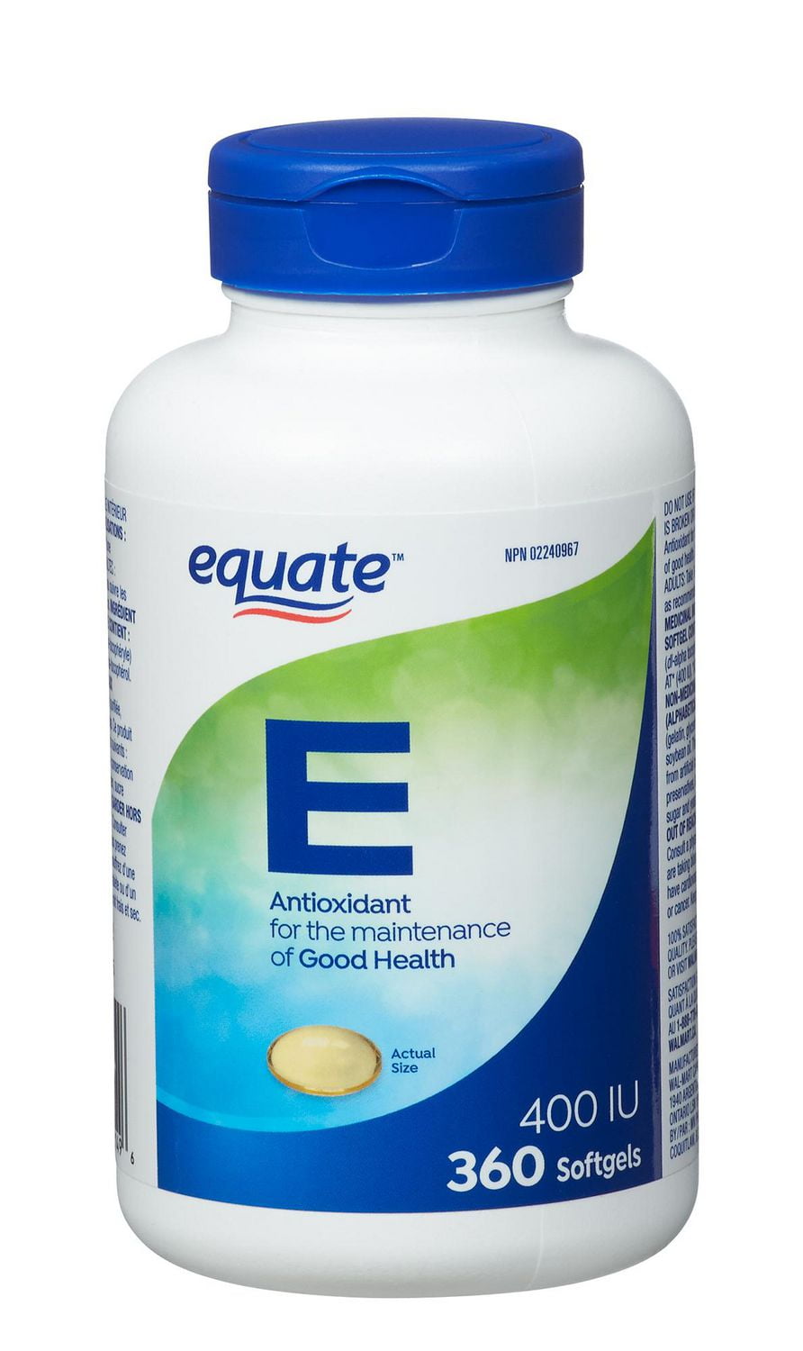 Equate vitamine e 400UI 360 Gélules