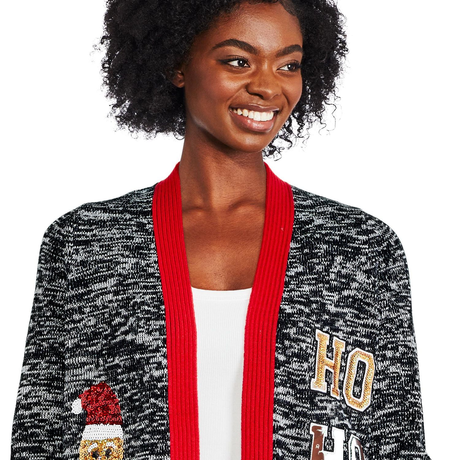Cardigan orné de Noël George pour femmes