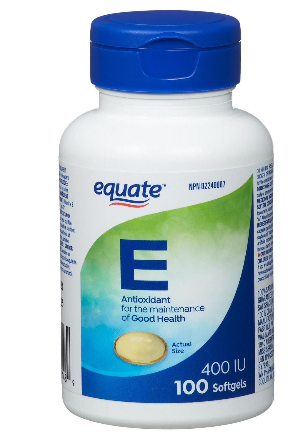 Equate Vitamin E 400IU, 100 Softgels