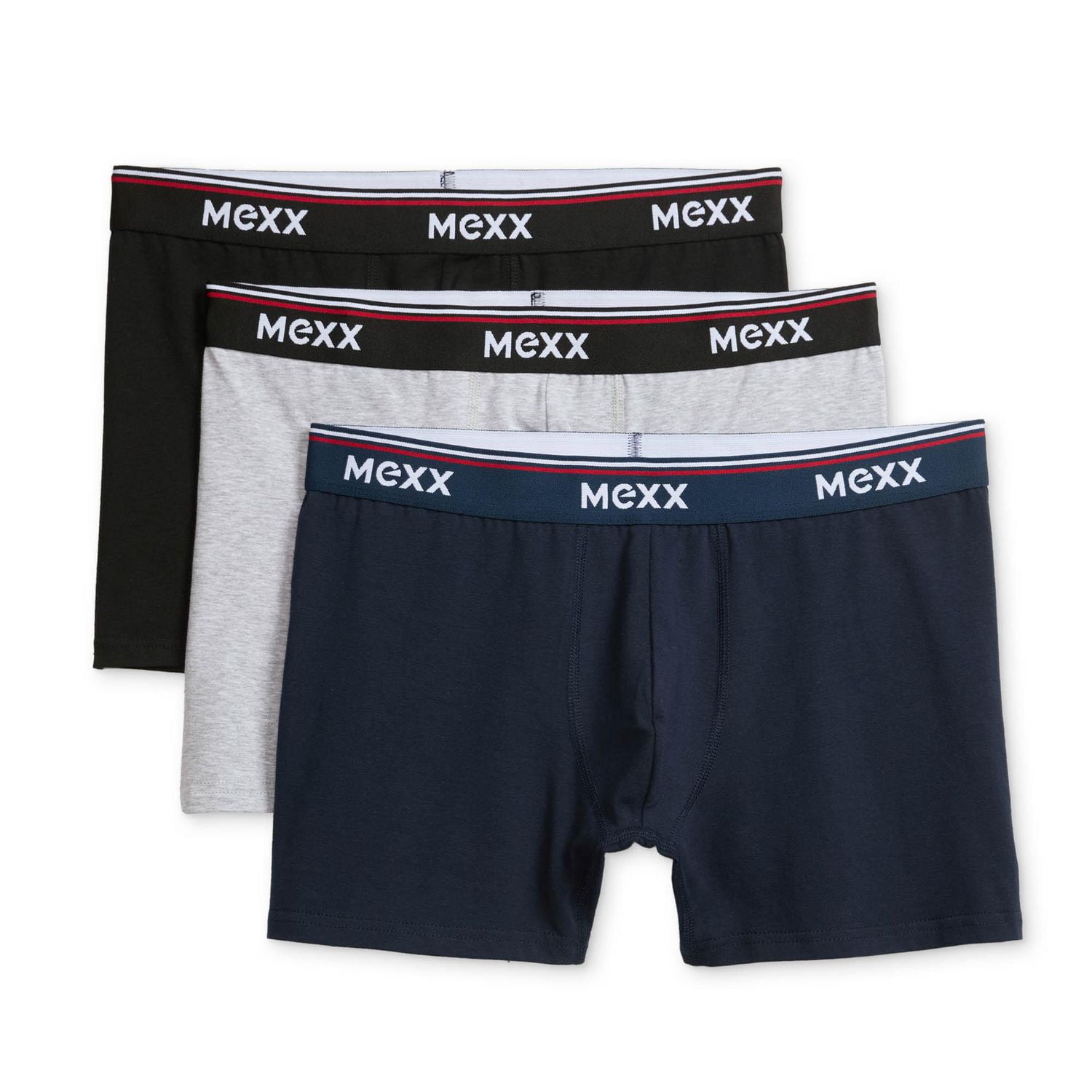 Mexx Hommes - Paquet de 3 caleçons avec élastiques marqués S-XL