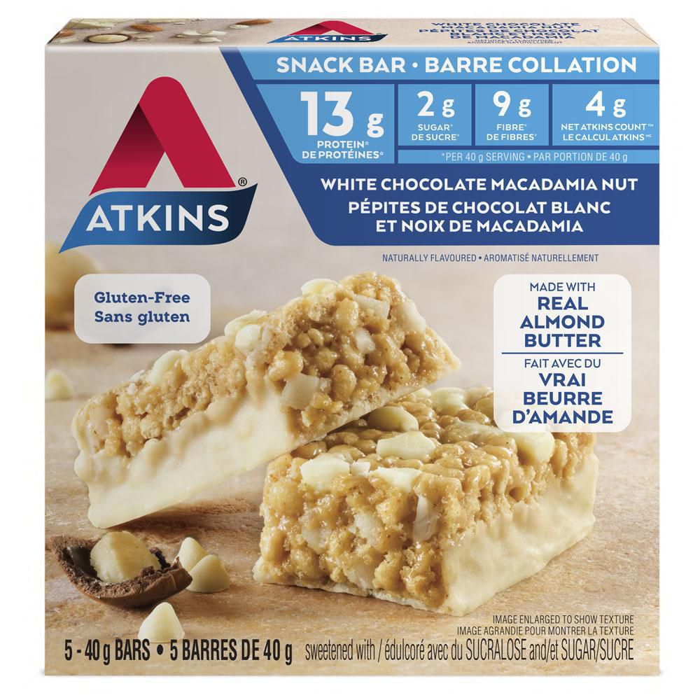 Atkins White Chocolate Macadamia Nut Snack Bars Walmart Canada