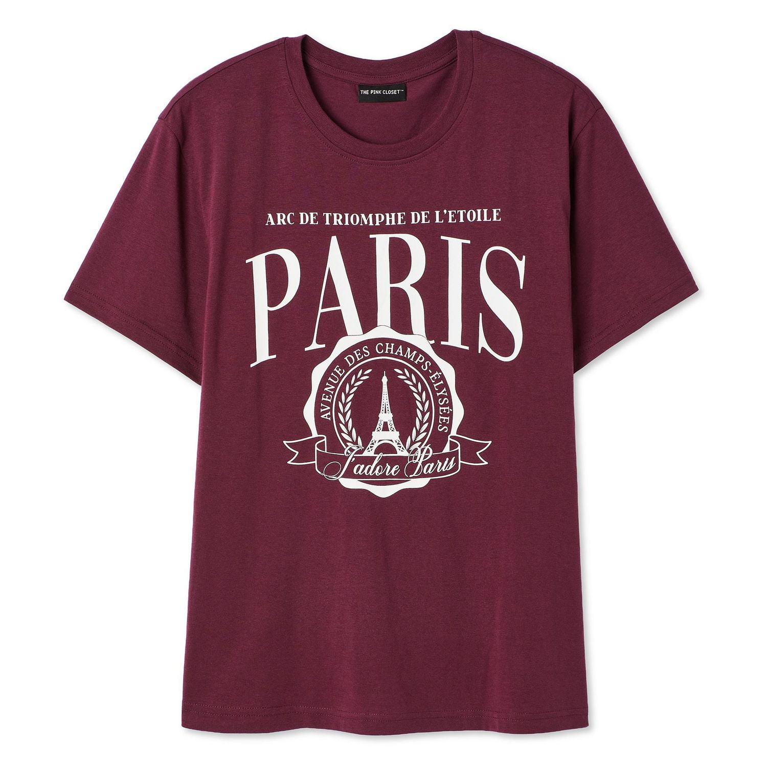 The Pink Closet Women's Paris Tee, Sizes XS-XL