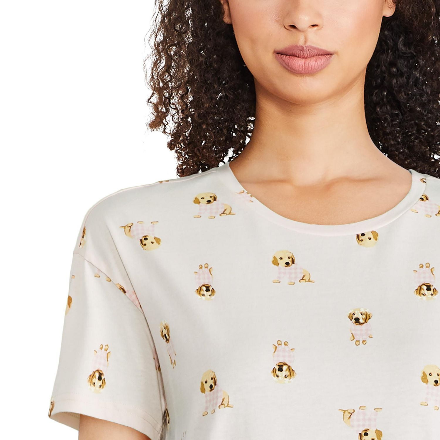 Chemise de nuit à encolure ras du cou George pour femmes