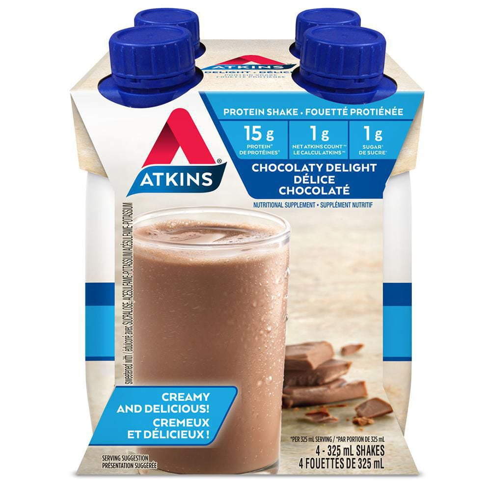 Atkins Advantage Chocolaty Delight Shakes, 4 x 325 mL