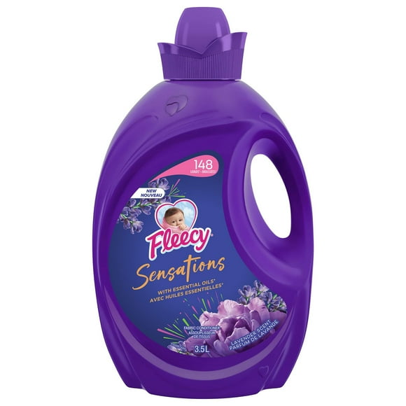 Fleecy Sensations Assouplissant à Linge Liquide, Parfum Lavande 3,5 L - 148 Brassées