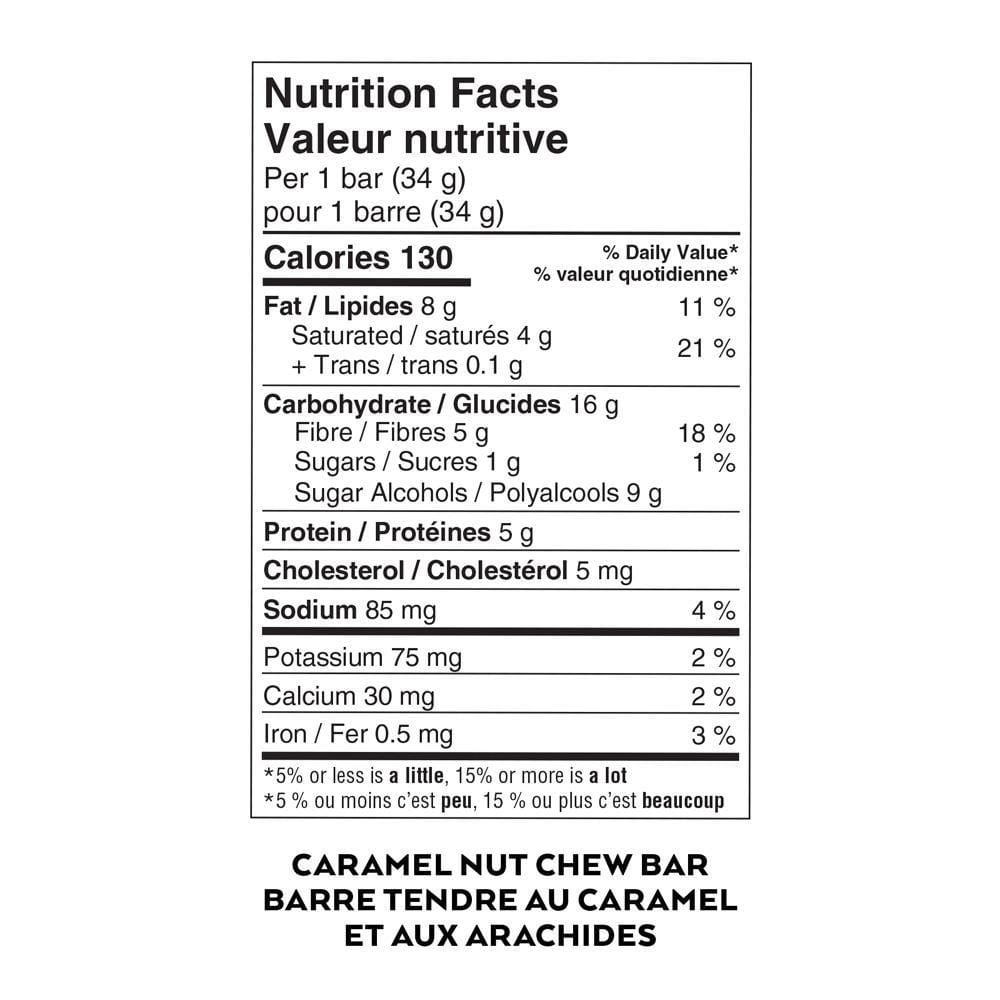 Atkins Endulge Caramel Nut Chew Bars, 5 x 34 g Bars