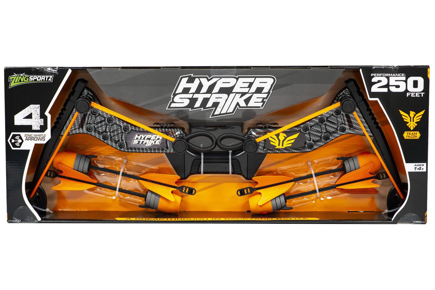 Zing HYPER Strike Orange Carbon Bow 14 Years and up Performance 250 Feet for sale online 