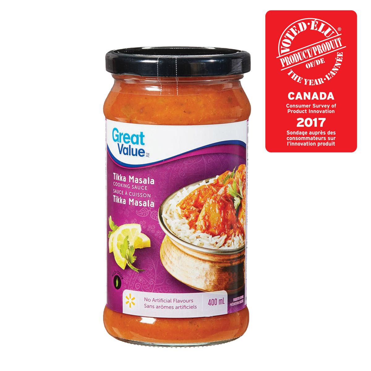 Great Value Tikka Masala Cooking Sauce Walmart Canada