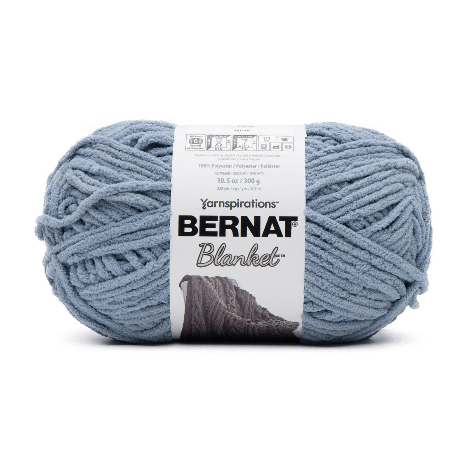 BERNAT BLANKET YARN (300G/10.5 OZ), GRAY BLUE | Walmart Canada