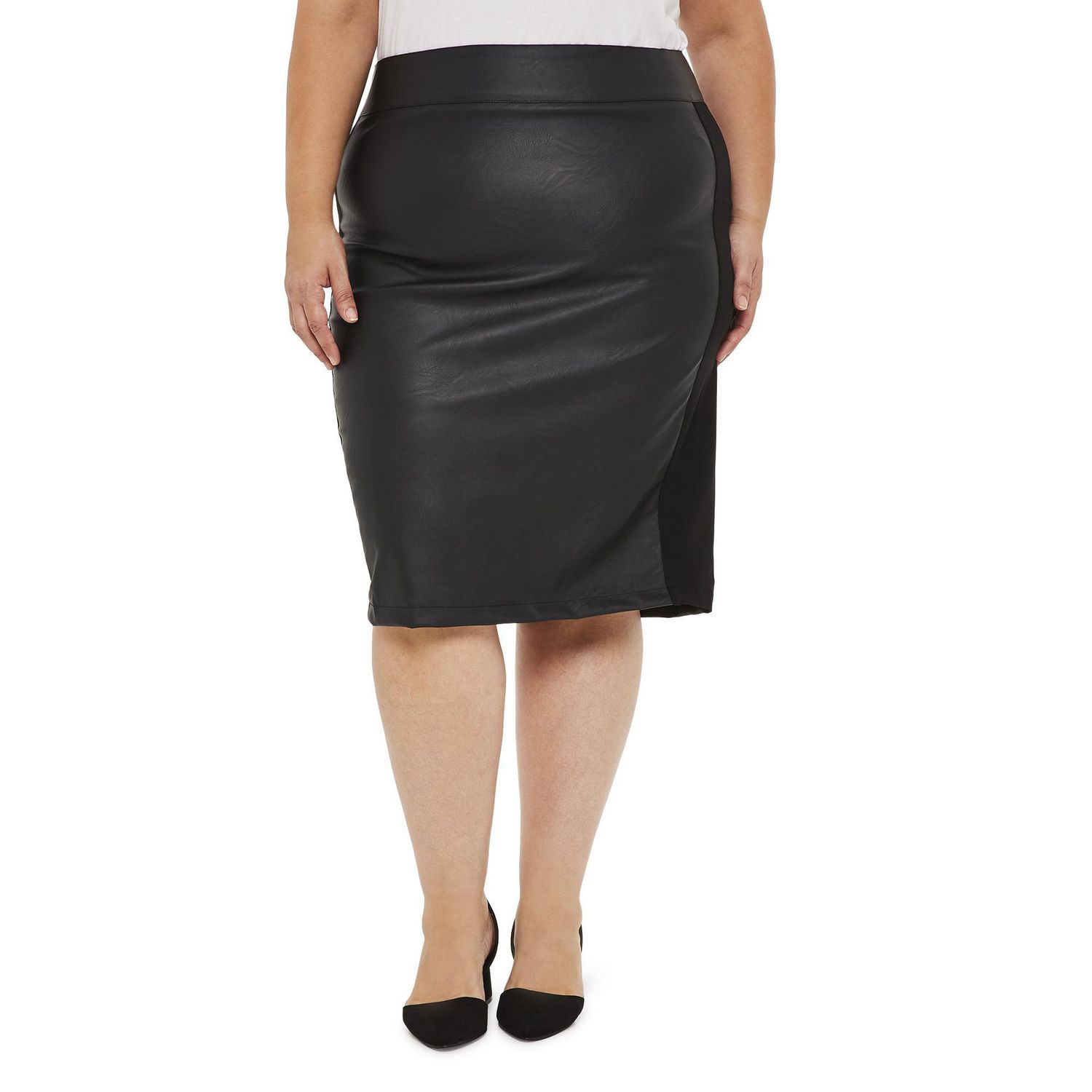 George Plus Women's High Waist Pleather Skirt | Walmart Canada